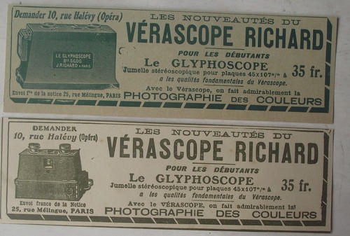 Publicité ancienne verascope - ancienne,