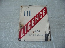 plaque en tole bistrot licence