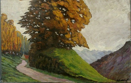 Tableau vers 1920 paysage
