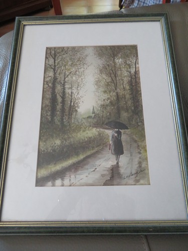 Aquarelle paysage annimé - aquarelle,