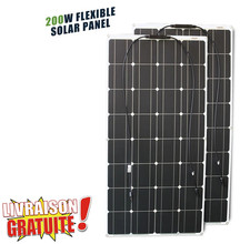 Panneau Solaire Flexible 200W 12V Ultra Léger Van Camping-Car Bateau Étanche