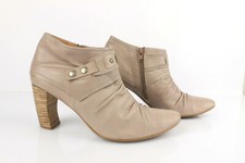 COSMO Paris Bottines d'été Tout Cuir Beige Taupe T 40 Très bon état