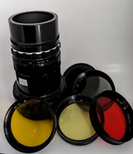 Objectif MTO f8/500mm à miroir USSR et pare-soleil + 4 filtres couleurs 77mm M42