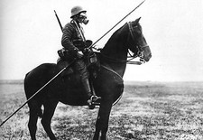  WW1 - Lancier allemand avec le masque à gaz
