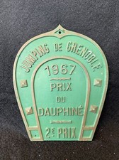 CHEVAUX PLAQUE CONCOURS HIPPIQUE 2éme Prix Du Dauphiné Jumping De Grenoble 1967