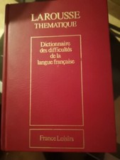 Larousse Thématique Dictionnaire Des Difficultés De La Langue Française