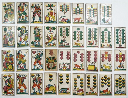 Jeu cartes ancien - jeu,