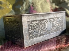 Boite A Bijoux Ancienne Boucher Le Dénicheur Métal Argent ? Antiquités Écrin Art