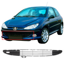 GRILLE PARE CHOCS AVANT CENTRE POUR PEUGEOT 206 09.98-02.03 7414V2