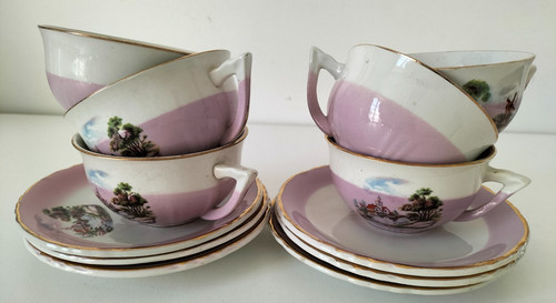 Tasses soucoupes orchies - et,