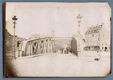 France, Dieppe, Le Pont Tournant  Vintage citrate print. Seines Maritime.  T