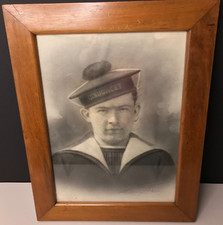 MER PHOTO signée MARIN PORTRAIT WW2 cuirassier ancienne vintage antique µ