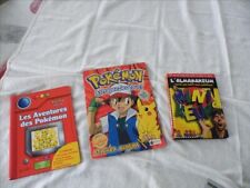 2 Livres POKEMON avec autocollants (MERLIN idem PANINI) et 1 MINIKEUMS