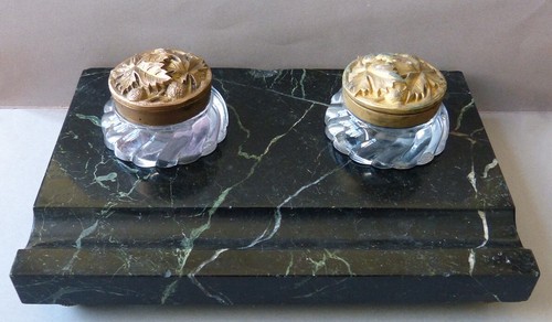 Encrier art nouveau marbre - art,