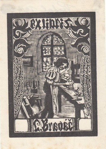Exlibris bookplate gravure sur - gravure,