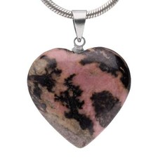 Pendentif cœur rhodonite - cœur,