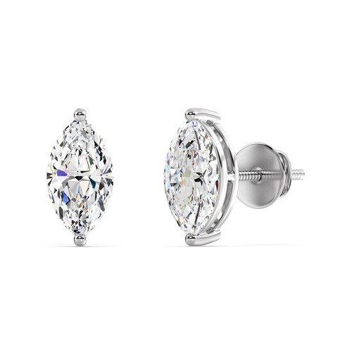 Boucles oreilles or - d'oreilles, blanc