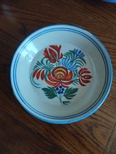 assiette ancienne creuse en faïence d ' Angoulême dix-neuvième siècletulipes