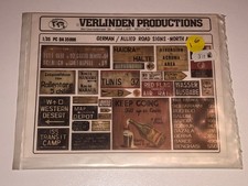 VERLINDEN PRODUCTIONS 1/35 GERMAN/ALLIED ROAD SIGNS NORTH AFRICA REF 35006