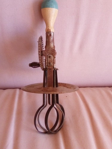 Antique egg beater mixer - antique,