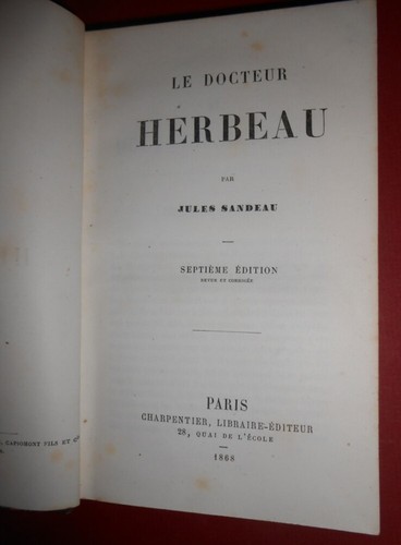 Docteur herbeau sandeau edt - le,