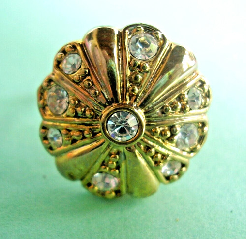 W613 bague plaqué or - plaquÉ, ornÉe