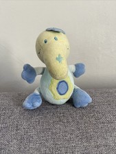 Doudou crocodile bleu vert fleur BABYSUN