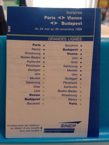 Horaires paris vienne budapest - vienne,