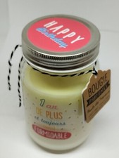 Bocal Bougie Parfumée Fruits Des Tropiques Thème Anniversaire 1 an de plus