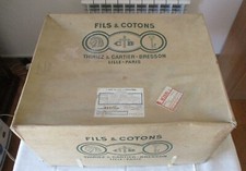 ANCIENNE BOITE TRANSPORT EN CARTON J.THIRIEZ & CARTIER-BRESSON LILLE - PERPIGNAN