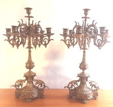paire chandeliers à 7 feux