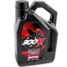 Huile MOTUL 300V FACTORY 100% synthèse 15W50 4 LITRES