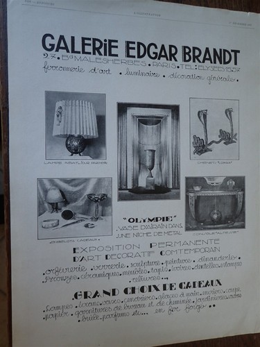 Edgar brandt ferronnerie art - edgar,