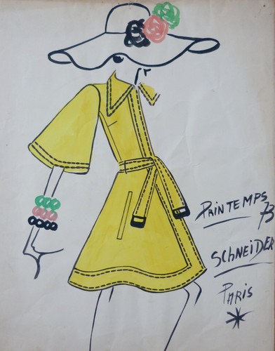 Grand dessin mode vintage - grand,