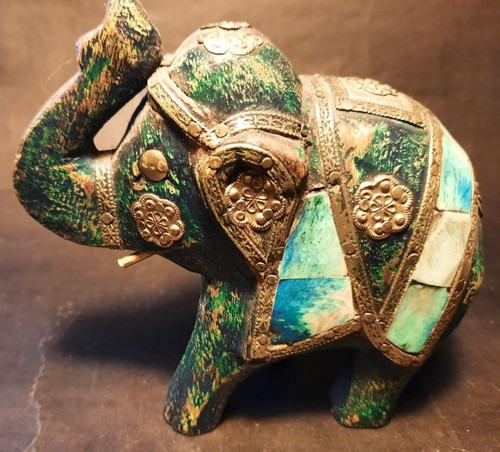 Statuette elephant indien en - statuette,