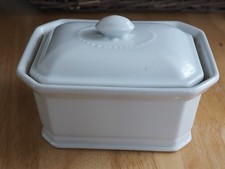 Apilco Porcelaine Blanche Pâte Terrine, rectangulaire. 14,5X11 CM. HAUTEUR 9 CM