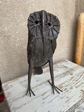 Sculpture Métal  Art Brute Hibou, Chouette  , Gef Dlg Anasse 