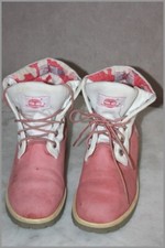 TIMBERLAND Boots Cuir Rose doublure Imprimée Fleurie T 36 BE