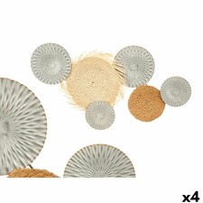 Décoration murale Gift Decor Marron Gris Métal 76,8 x 4,4 x 50,2 cm [4 Unités