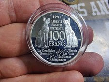 Rare piece (3000 exemplaires seulement) en argent BE de 100 frs André Malraux.