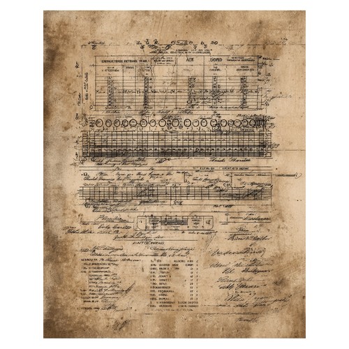 Affiche vintage partition - vintage, de