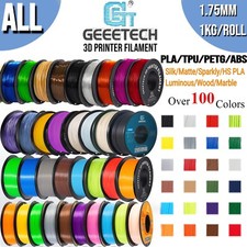 Geeetech Imprimante 3D Filament 1,75 mm PLA/ABS+/PETG/TPU/Soie PLA/UV Harz 1kg F