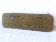CURIEUSE PLAQUE AGRICOLE MINIATURE CONCOURS DU BLÉ 1929 À PIFFONDS (YONNE)