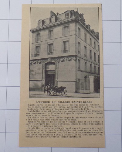 1900 collège sainte barbe - 1900,