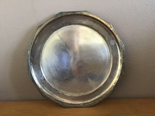 Assiette métal argenté - assiette,