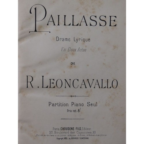 Leoncavallo ruggero paillase - leoncavallo,