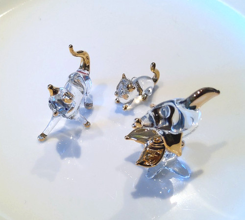 Lot pièces animaux verre - pièces,