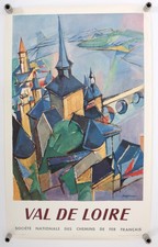Affiche ancienne Chemins de fer français - VAL DE LOIRE - SNCF - J. DESPIERRE