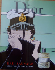 Hugo pratt affiche pub eau - hugo,