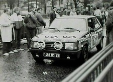Photo Originale François DELECOUR  TALBOT SAMBA RALLYE - Rallye MONTE CARLO 1984